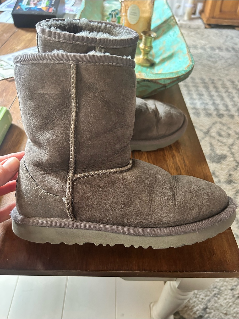 UGG Kids Classic Short Boots - Gray Brown